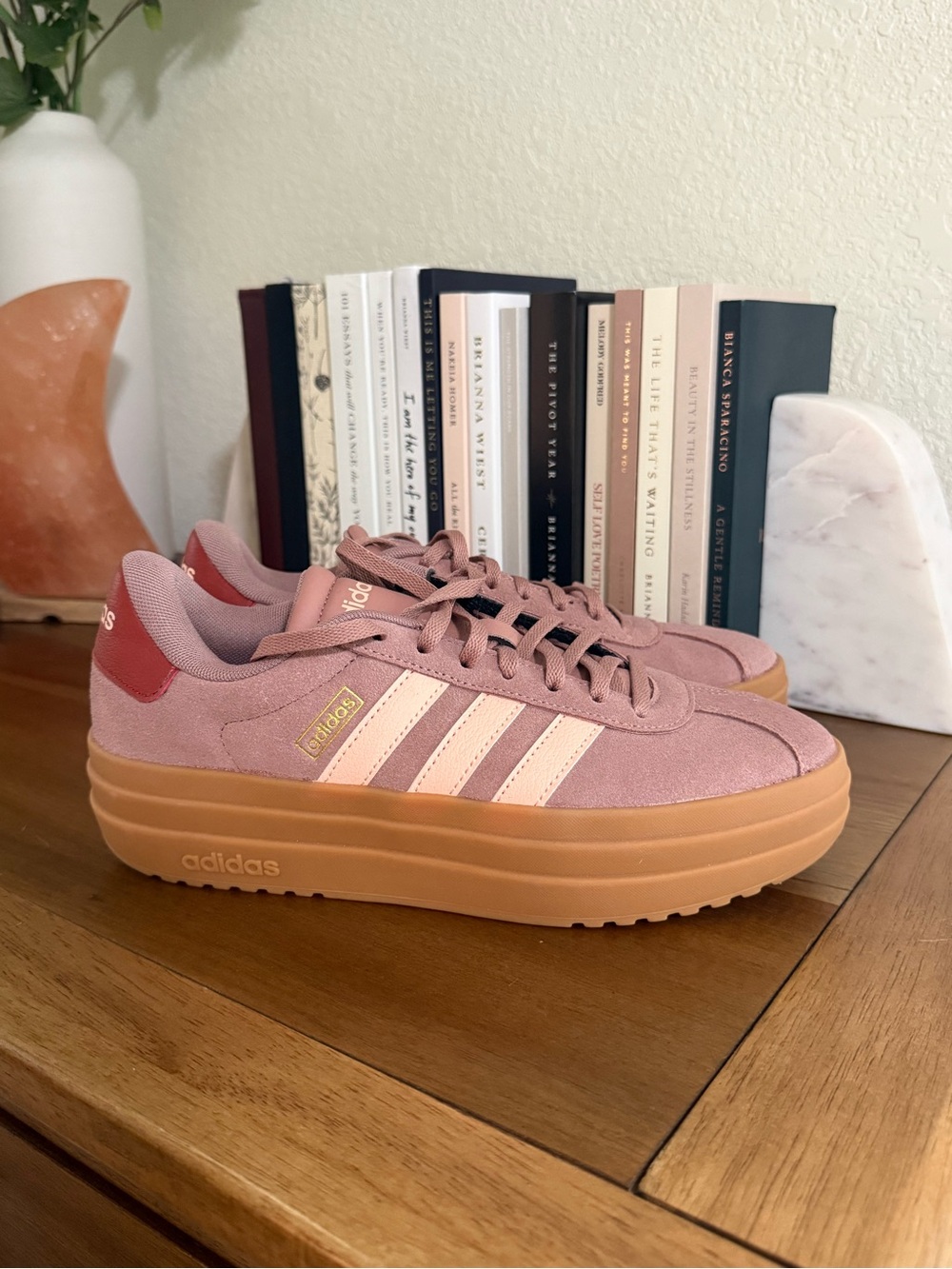 NEW Adidas Women's VL Court Bold Platform Casual Sneakers | Size 7 | Warm Clay